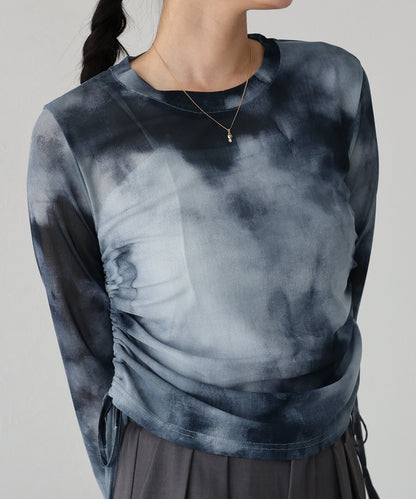 Tie-Dye Sheer Top