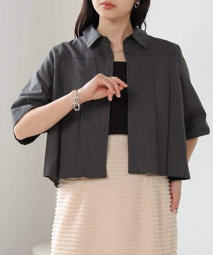 Pleated Shirt Blouse