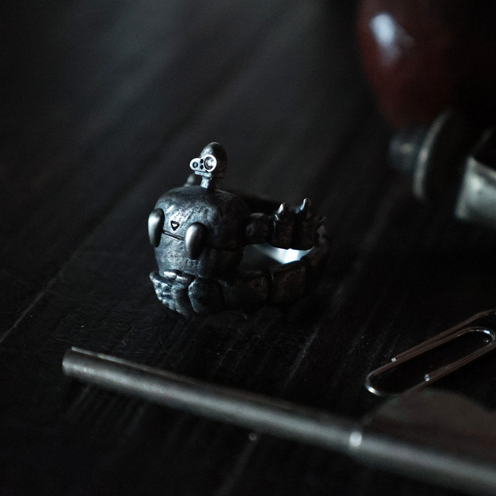  Castle in the Sky Silver Robot Soldier Ring 