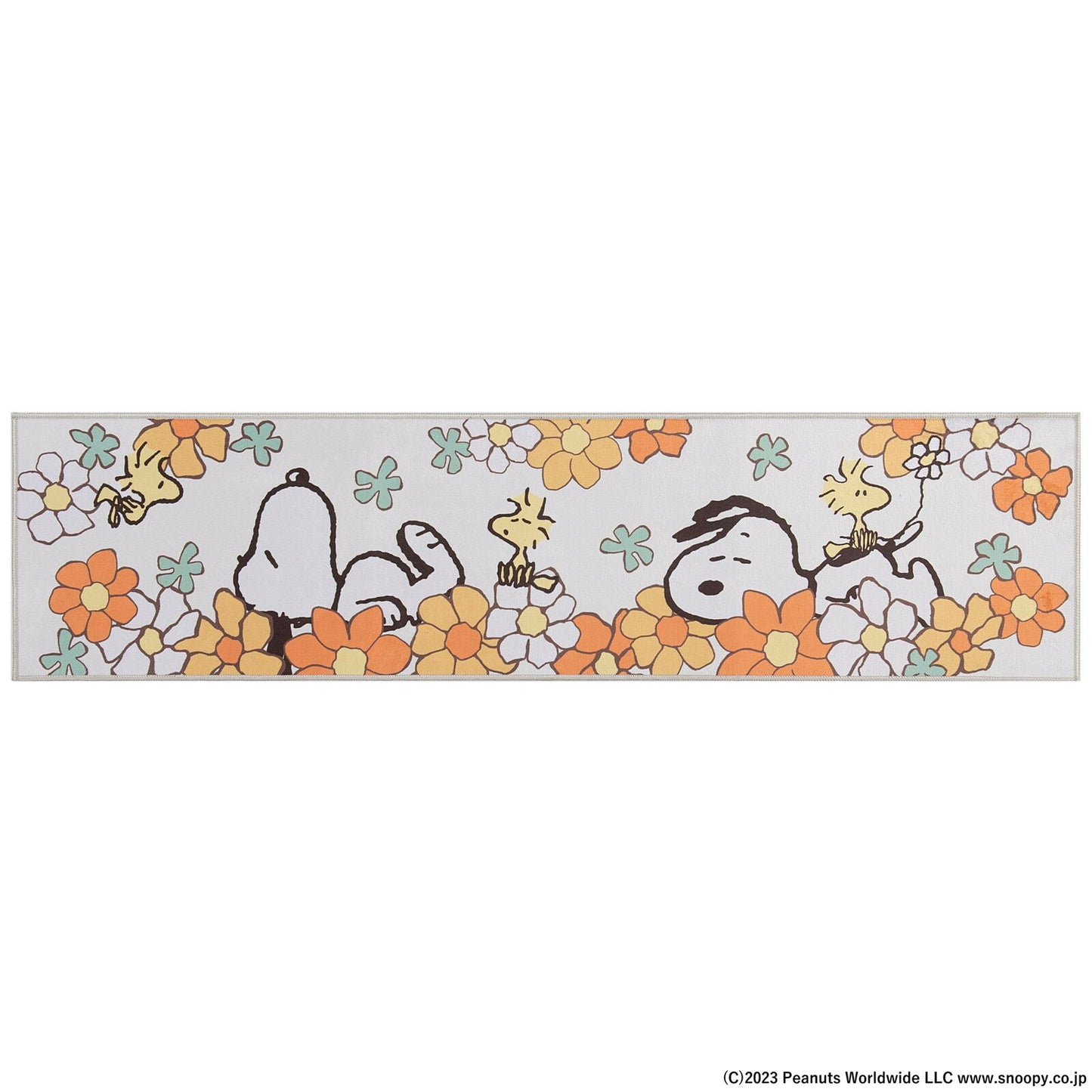 PEANUTS Snoopy Flowers Lots Long Mat (M/L)