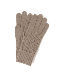 tet. 女裝麻花織紋手套 — 經典針織款