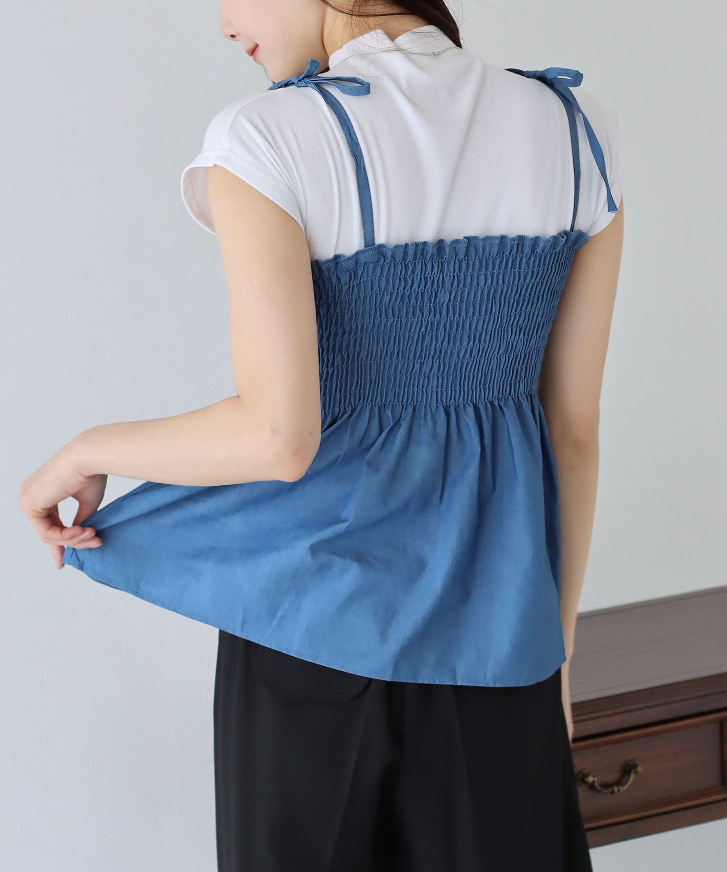 Dungaree Peplum Camisole