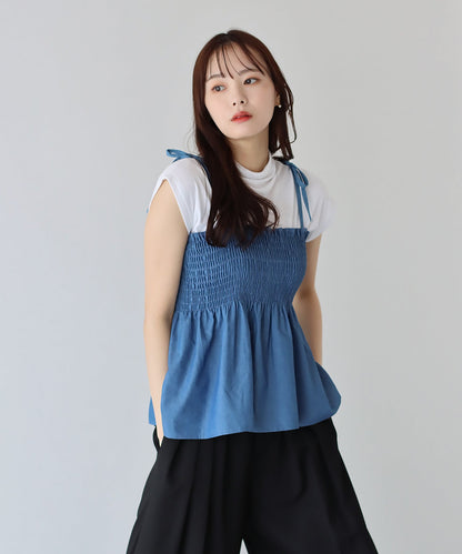 Dungaree Peplum Camisole