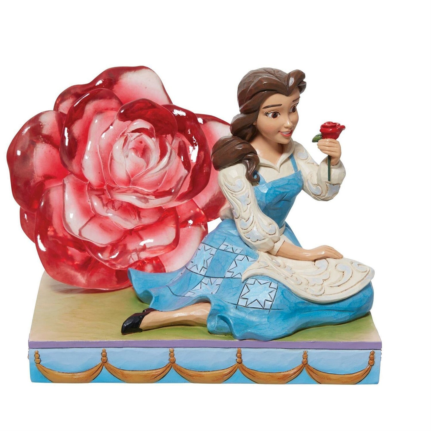  Disney Traditions Beauty and the Beast Clear Rose Bauble 