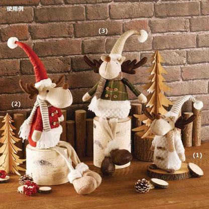 Christmas Decoration Fabric deer Idol Set