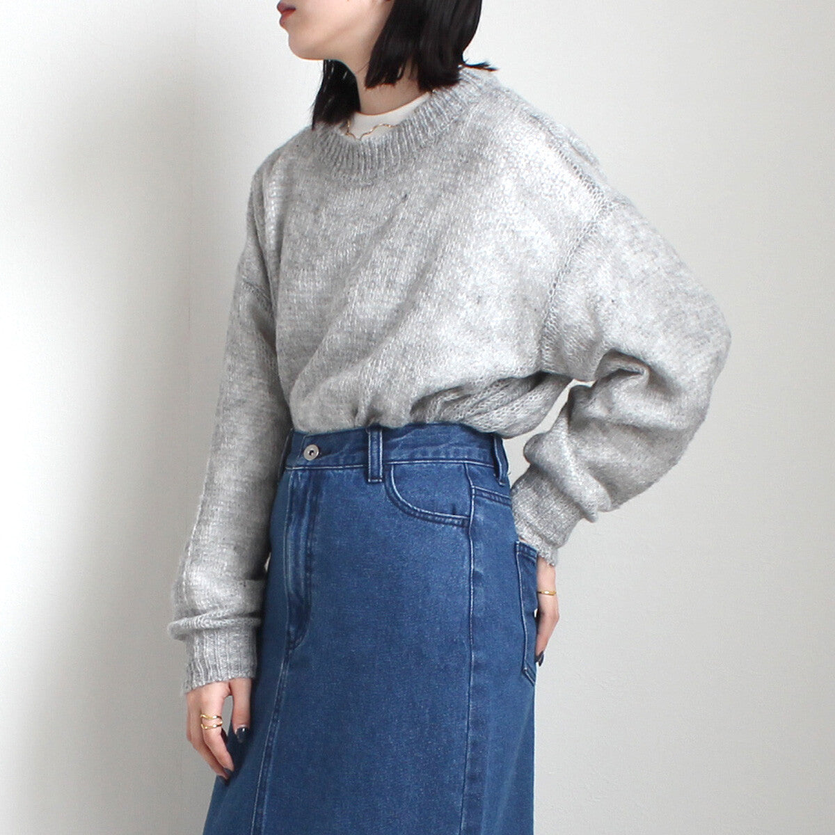 Gradient Mesh Knit Pullover