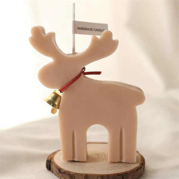 Christmas Deer Figurine Candle Set