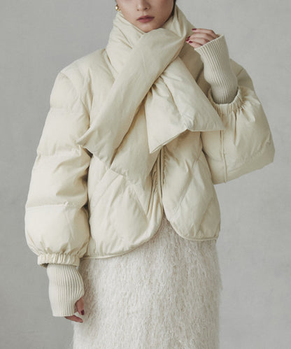 Quilted Jacket with Muffler