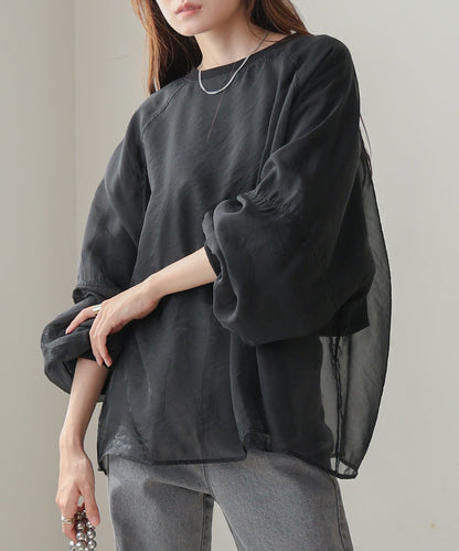 Sheer Layered Fleece Sweatshirt