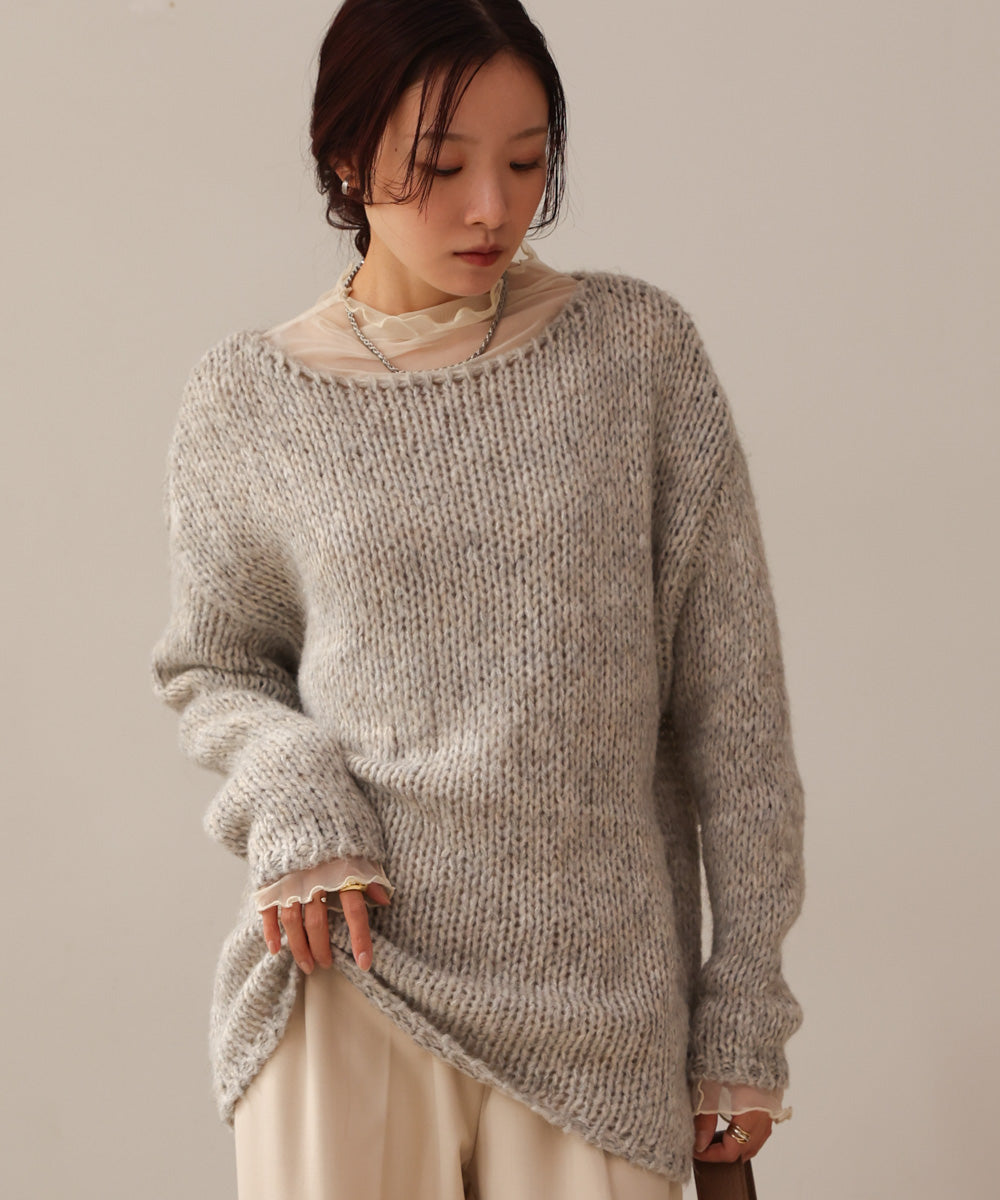 Melange Knit Top