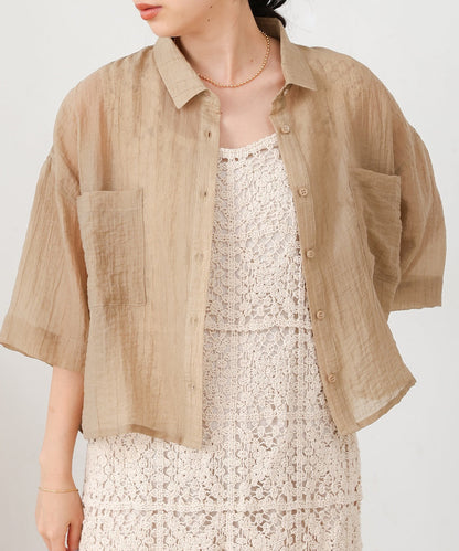 Sheer Short Shirt Blouse