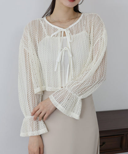 2WAY Ribbon Lace Cardigan