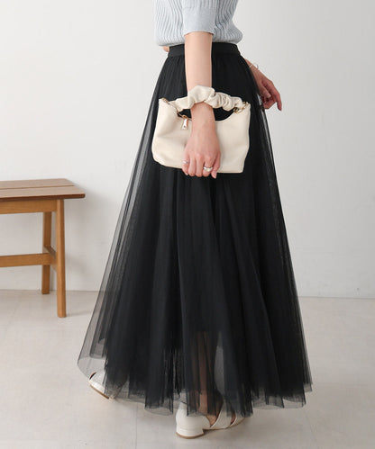 Sheer Layered Tulle Skirt