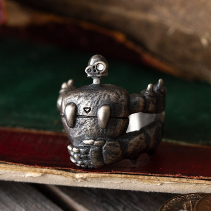  Castle in the Sky Silver Robot Soldier Ring 