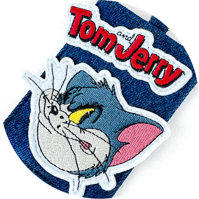 TOM and JERRY×Flapper Denim Applique Card Holder