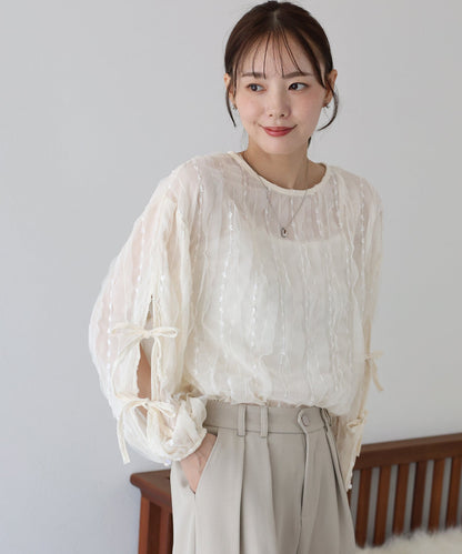 Tulle Lace Sheer Blouse