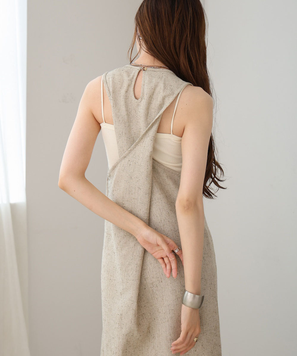 Back Cross Amesuri Long Dress