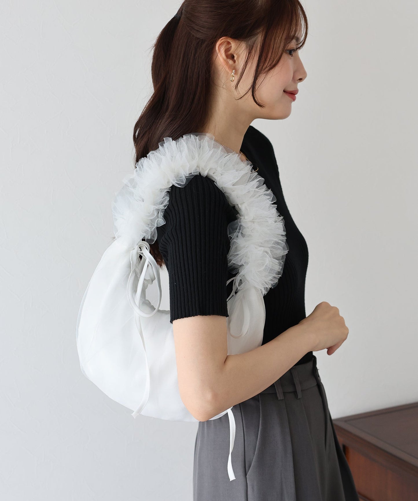 Tulle Frill Shoulder Bag