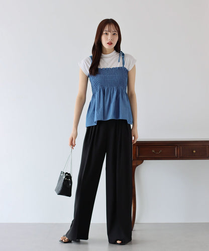 Dungaree Peplum Camisole