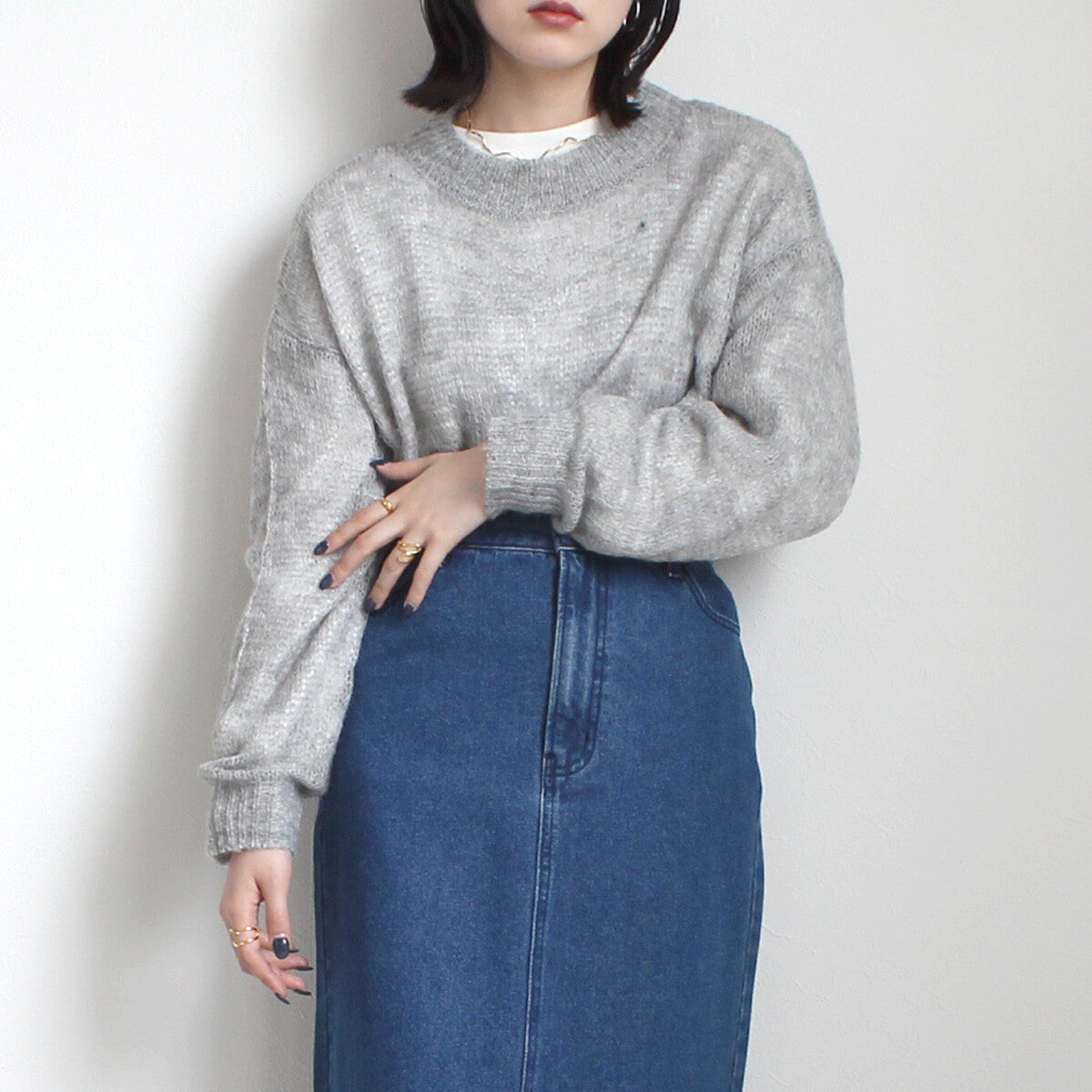 Gradient Mesh Knit Pullover