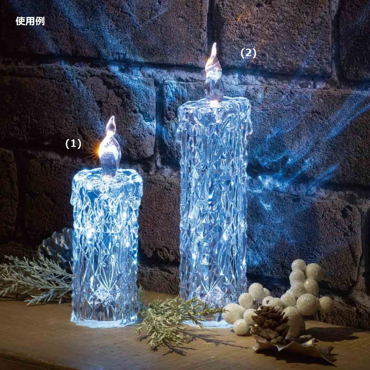 Christmas Decoration LED Acrylic Candle Light Set