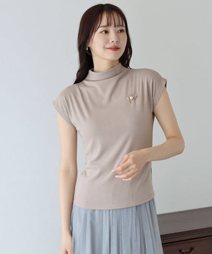 High Neck French Sleeve T-shirt