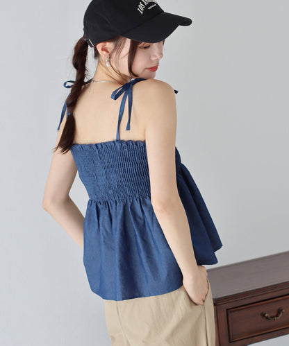 Dungaree Peplum Camisole