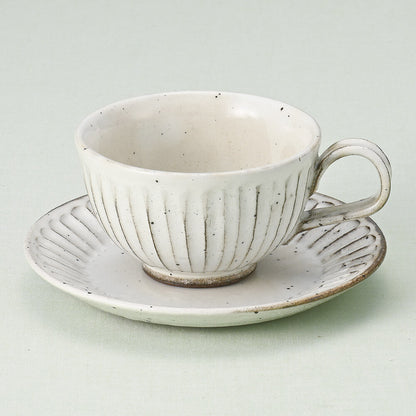 Flour Cutter, Coffee Cup and Saucer, Mino-yaki, Made in Japan