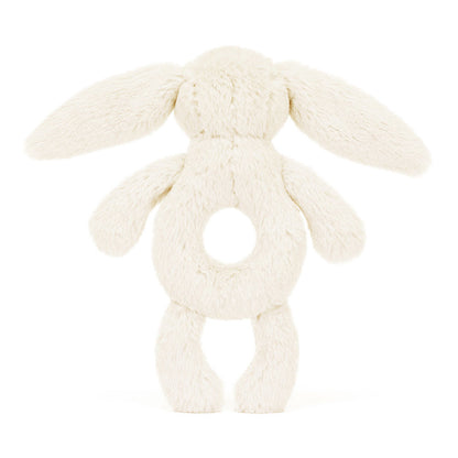Bashful Bunny Ring Rattle - cream