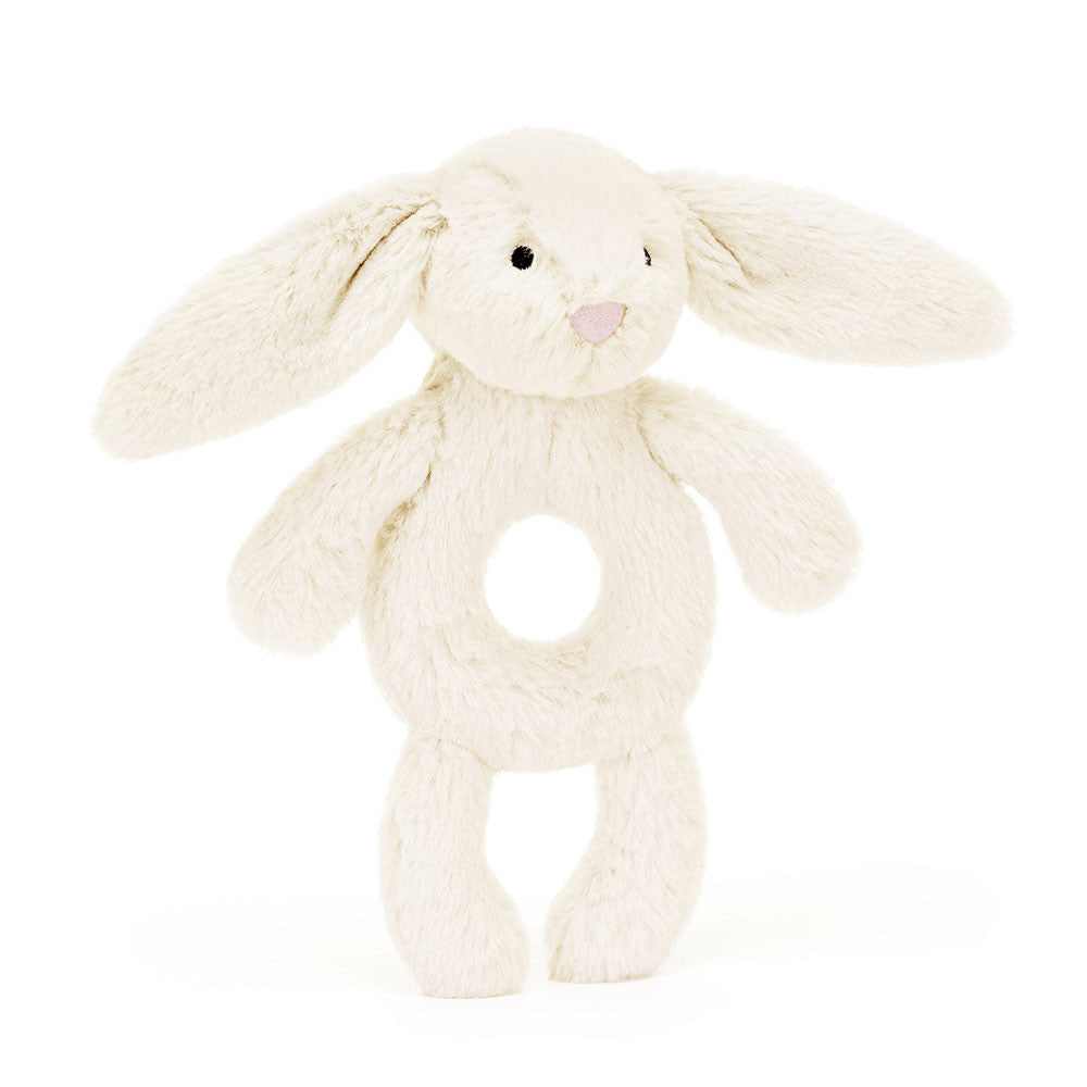 Bashful Bunny Ring Rattle - cream