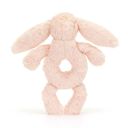 Bashful Bunny Ring Rattle - blush