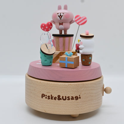 Kanahera's Little Animals P and Pink Bunny Music Box [In stock]