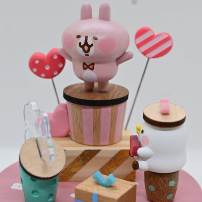 Kanahera's Little Animals P and Pink Bunny Music Box [In stock]