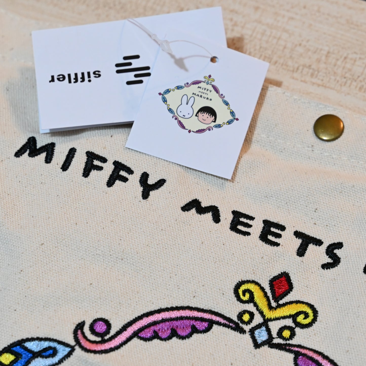 Miffy x 櫻桃小丸子刺繡帆布袋 [現貨]