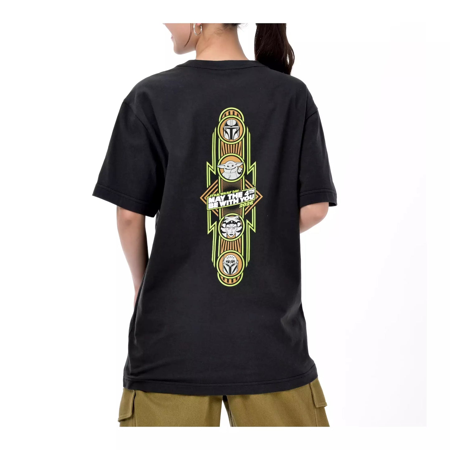 Star Wars May the 4th 2026 黑色紀念圖案短袖Tee（L／XL） Star Wars “May the 4th 2026” Black Commemorative T-Shirt (L/XL)