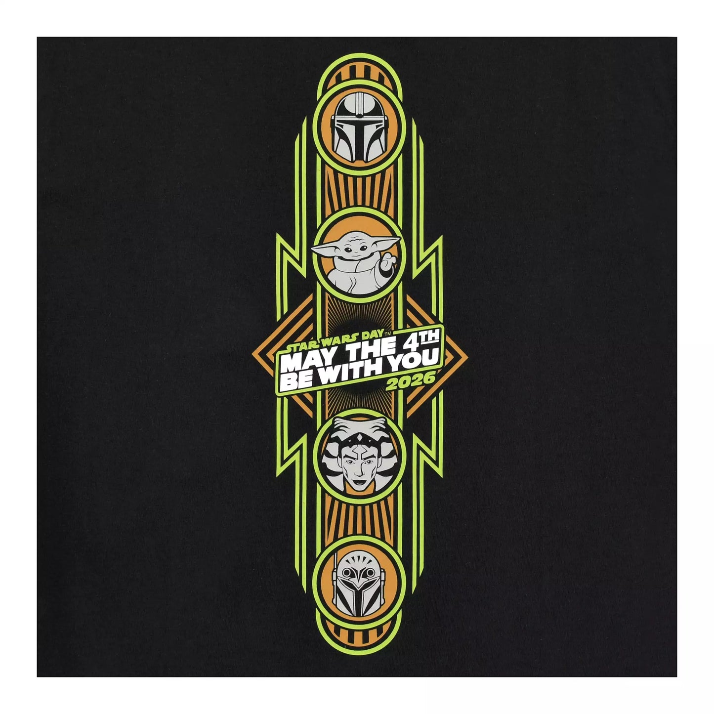 Star Wars May the 4th 2026 黑色紀念圖案短袖Tee（L／XL） Star Wars “May the 4th 2026” Black Commemorative T-Shirt (L/XL)
