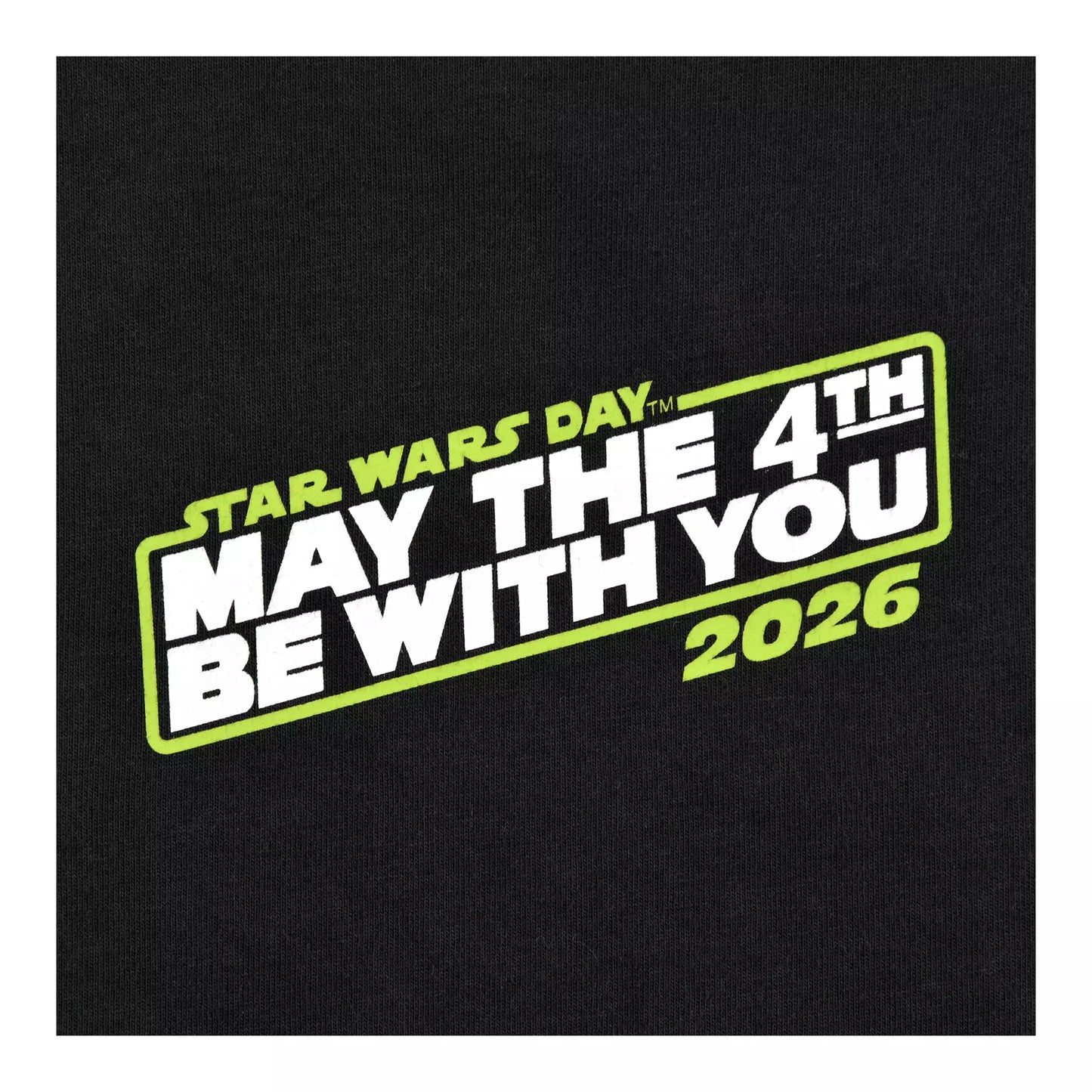 Star Wars May the 4th 2026 黑色紀念圖案短袖Tee（L／XL） Star Wars “May the 4th 2026” Black Commemorative T-Shirt (L/XL)