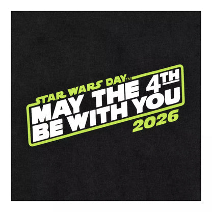 Star Wars May the 4th 2026 黑色紀念圖案短袖Tee（L／XL） Star Wars “May the 4th 2026” Black Commemorative T-Shirt (L/XL)