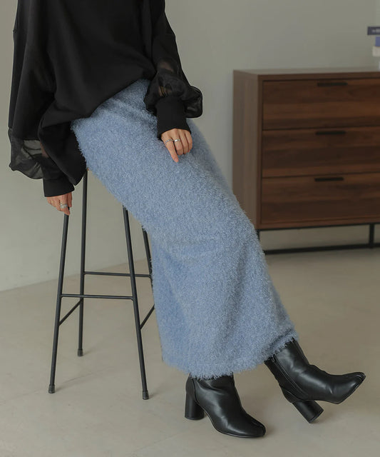 Twirl Fur I-Line Skirt