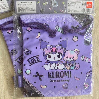 Sanrio Kuromi Drawstring Bag [In Stock]