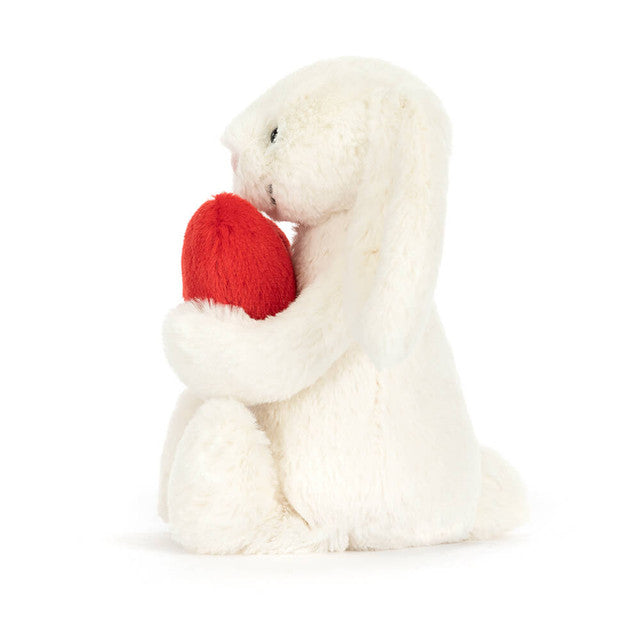 Little Red Love Heart Bashful Bunny