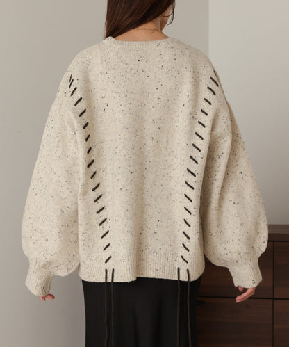 Chocochip Lace-Up Knit Tops