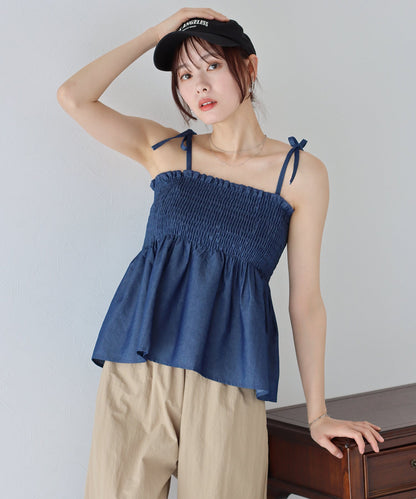 Dungaree Peplum Camisole