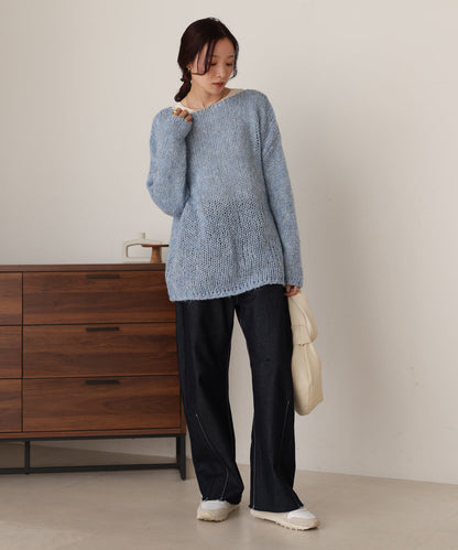 Melange Knit Top