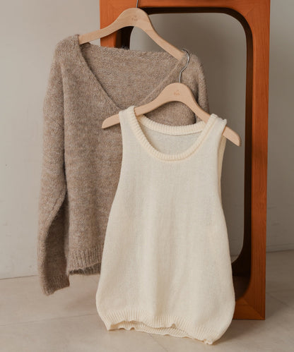 V-neck Knit Pullover with Tank