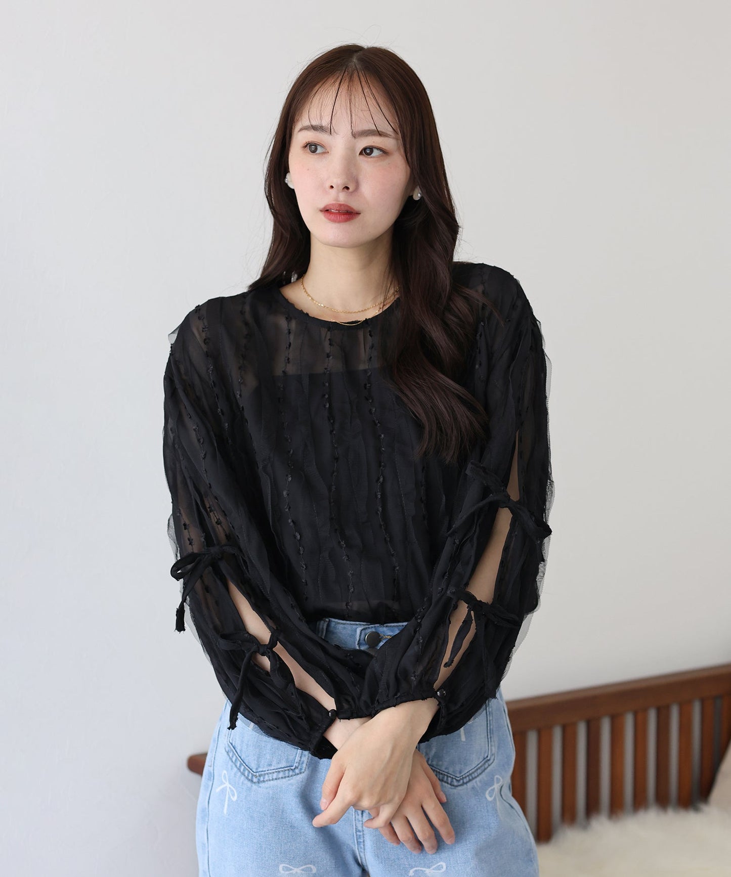 Tulle Lace Sheer Blouse