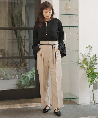 HIGH WAISTED SLACKS WITH BELT