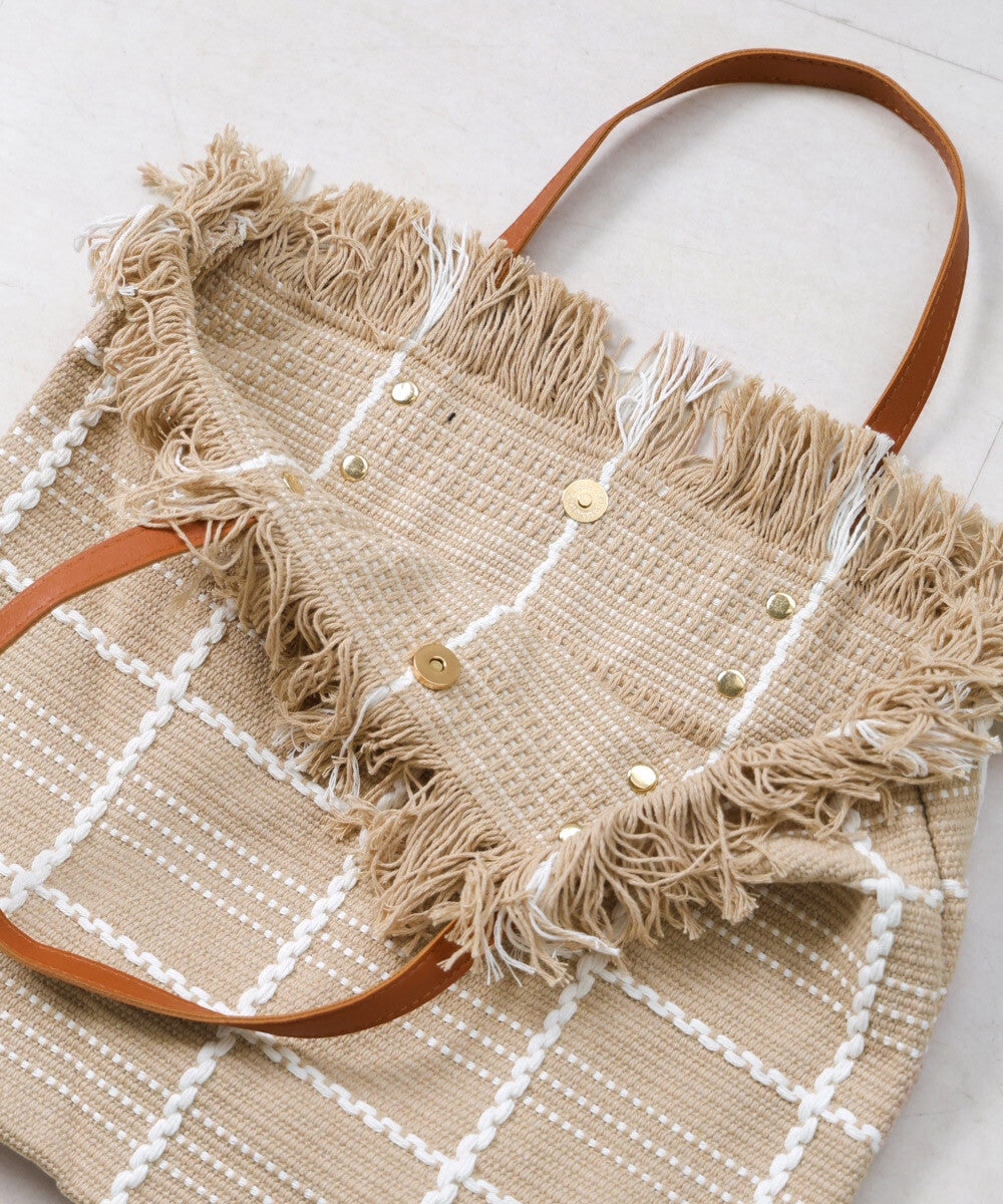 Soft Cotton Yarn Fringe Tote Bag