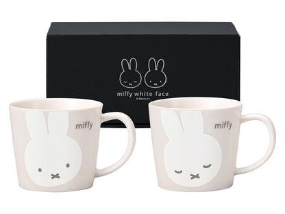  Miffy White Face Ceramic Mug Set Made in Japan 