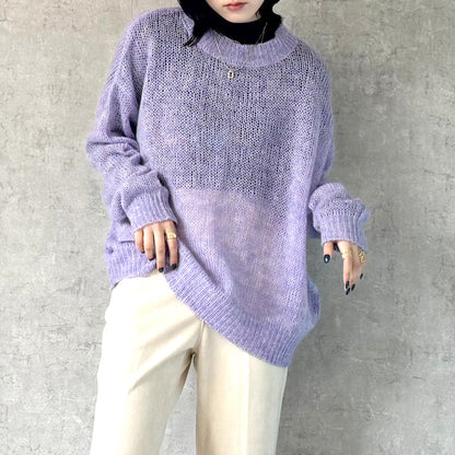 Gradient Mesh Knit Pullover